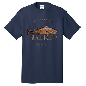 Fishing Gulf Red Drum Redfish Bull Red Tall T-Shirt