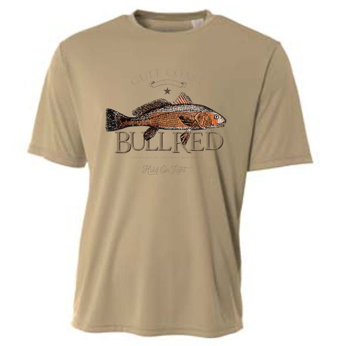 Fishing Gulf Red Drum Redfish Bull Red Cooling Performance Crew T-Shirt