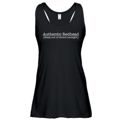 Funny Ginger Redhead Keep Out Direct Sunlight Ladies Essential Flowy Tank