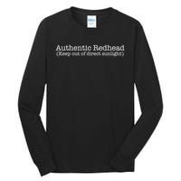 Funny Ginger Redhead Keep Out Direct Sunlight Tall Long Sleeve T-Shirt