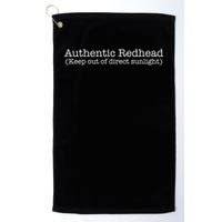 Funny Ginger Redhead Keep Out Direct Sunlight Golf Towel