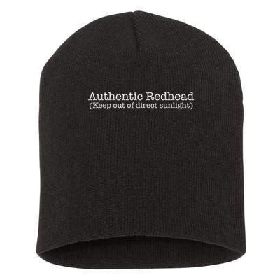 Funny Ginger Redhead Keep Out Direct Sunlight Short Acrylic Beanie