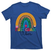 First Grade Rainbow Leopard 1St Grade Vibes Team 1St Grade Gift T-Shirt