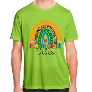 Fourth Grade Rainbow Leopard 4Th Grade Vibes Team 4Th Grade Funny Gift Adult ChromaSoft Performance T-Shirt