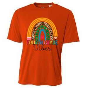 Fourth Grade Rainbow Leopard 4Th Grade Vibes Team 4Th Grade Funny Gift Cooling Performance Crew T-Shirt