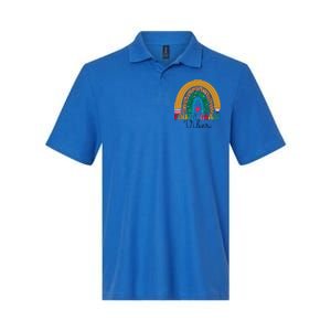 Fourth Grade Rainbow Leopard 4Th Grade Vibes Team 4Th Grade Funny Gift Softstyle Adult Sport Polo