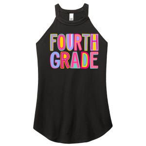 Fourth Grade Rainbow 4th Grade Squad Back To School Women's Perfect Tri Rocker Tank