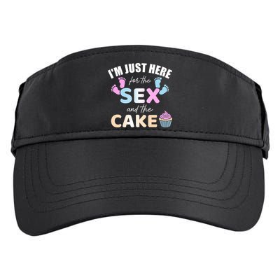 Funny Gender Reveal I'm Here Just For The Sex And The Cake Gift Adult Drive Performance Visor