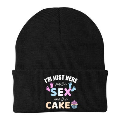 Funny Gender Reveal I'm Here Just For The Sex And The Cake Gift Beanie
