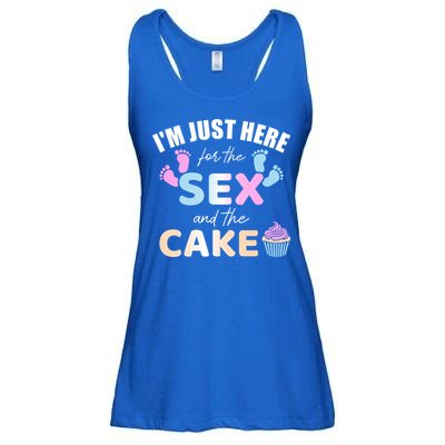 Funny Gender Reveal I'm Here Just For The Sex And The Cake Gift Ladies Essential Flowy Tank
