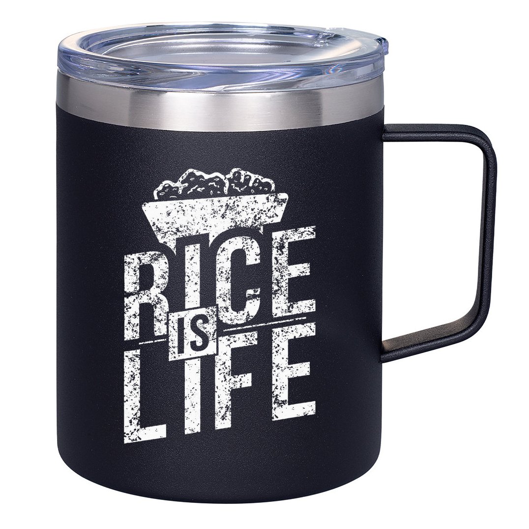 Filipino Gifts Rice Is Life 12oz Stainless Steel Coffee Mug
