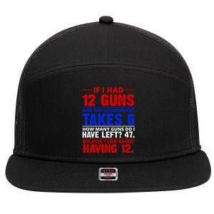 Funny Gun Rights Joke 7 Panel Mesh Trucker Snapback Hat