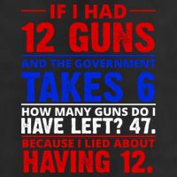 Funny Gun Rights Joke 7 Panel Mesh Trucker Snapback Hat