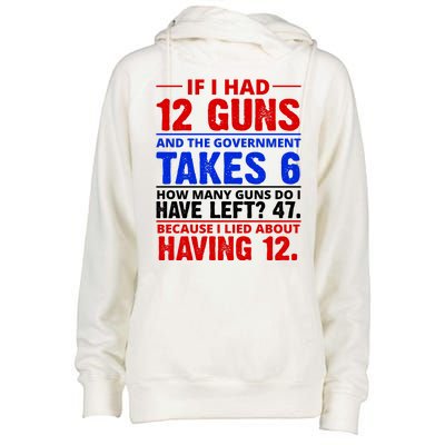 Funny Gun Rights Joke Womens Funnel Neck Pullover Hood