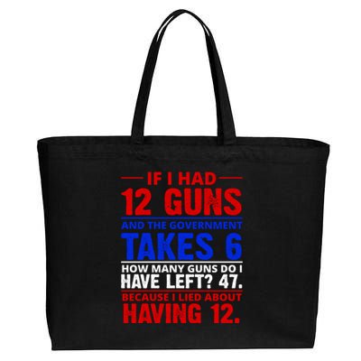 Funny Gun Rights Joke Cotton Canvas Jumbo Tote