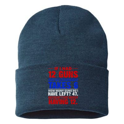 Funny Gun Rights Joke Sustainable Knit Beanie