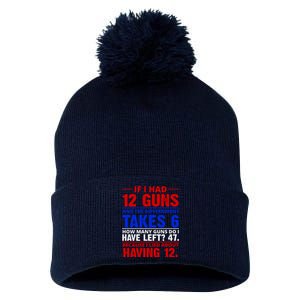 Funny Gun Rights Joke Pom Pom 12in Knit Beanie