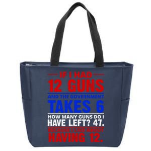 Funny Gun Rights Joke Zip Tote Bag