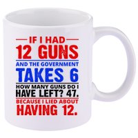 Funny Gun Rights Joke 11oz C Handle Ceramic Mug