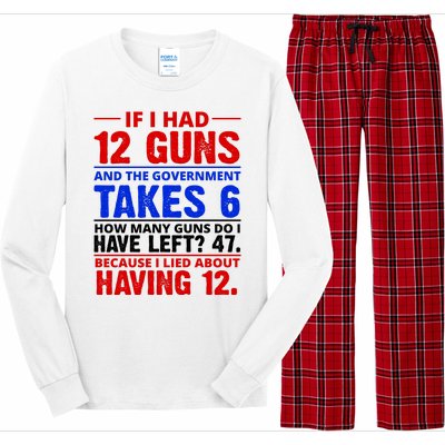 Funny Gun Rights Joke Long Sleeve Pajama Set