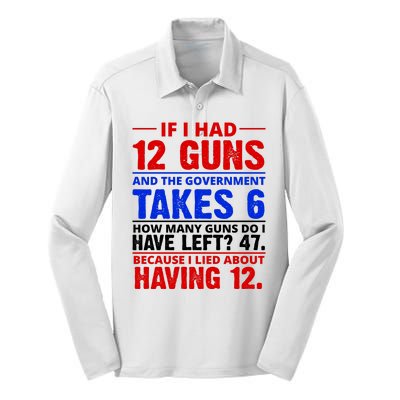 Funny Gun Rights Joke Silk Touch Performance Long Sleeve Polo