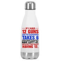 Funny Gun Rights Joke Stainless Steel Insulated Water Bottle