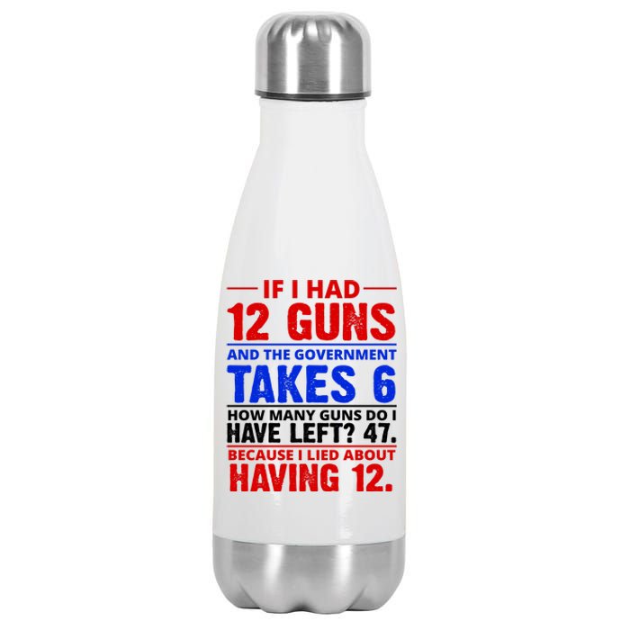 Funny Gun Rights Joke Stainless Steel Insulated Water Bottle