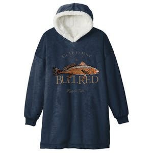 Fishing Gulf Red Drum Redfish Bull Red Hooded Wearable Blanket