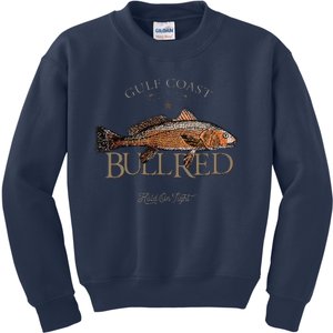 Fishing Gulf Red Drum Redfish Bull Red Kids Sweatshirt