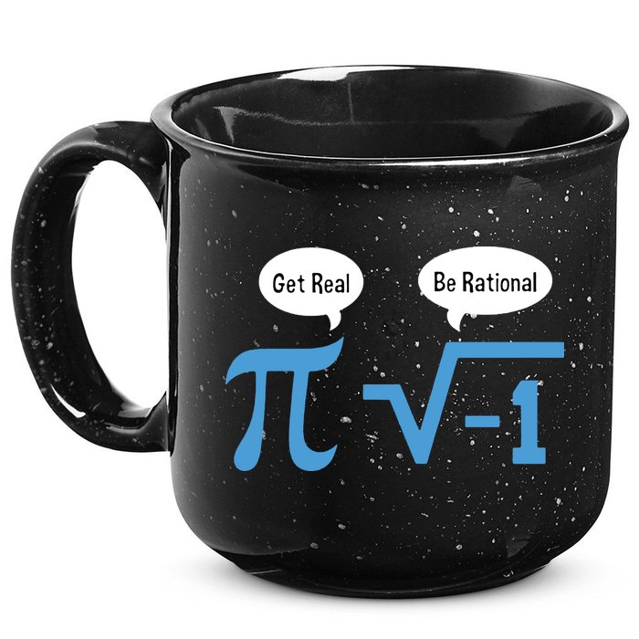 Funny Get Real Be Rational Shirt Pi Math Teacher Geek 15oz Campfire Ceramic Mug