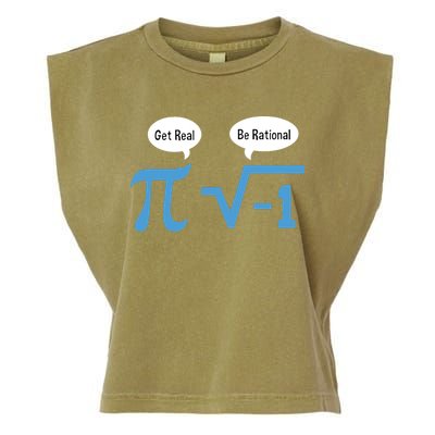 Funny Get Real Be Rational Shirt Pi Math Teacher Geek Garment-Dyed Women's Muscle Tee