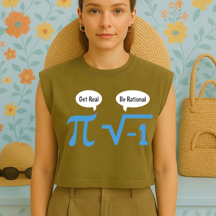 Funny Get Real Be Rational Shirt Pi Math Teacher Geek Garment-Dyed Women's Muscle Tee