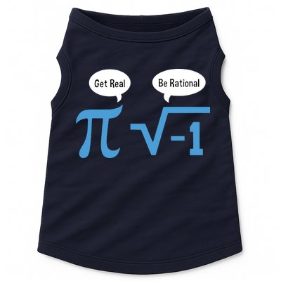 Funny Get Real Be Rational Shirt Pi Math Teacher Geek Doggie Tank