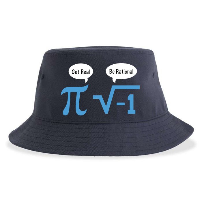 Funny Get Real Be Rational Shirt Pi Math Teacher Geek Sustainable Bucket Hat