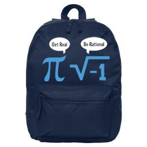 Funny Get Real Be Rational Shirt Pi Math Teacher Geek 16 in Basic Backpack