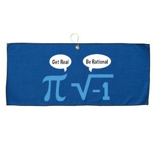 Funny Get Real Be Rational Shirt Pi Math Teacher Geek Large Microfiber Waffle Golf Towel