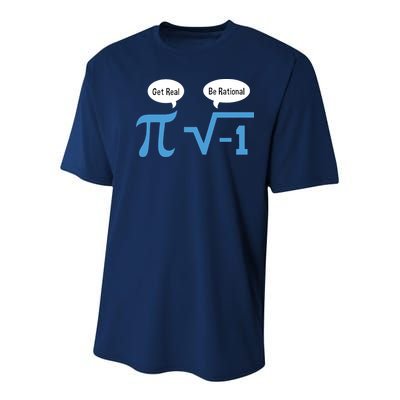 Funny Get Real Be Rational Shirt Pi Math Teacher Geek Youth Performance Sprint T-Shirt