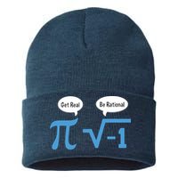 Funny Get Real Be Rational Shirt Pi Math Teacher Geek Sustainable Knit Beanie