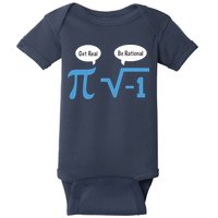 Funny Get Real Be Rational Shirt Pi Math Teacher Geek Baby Bodysuit