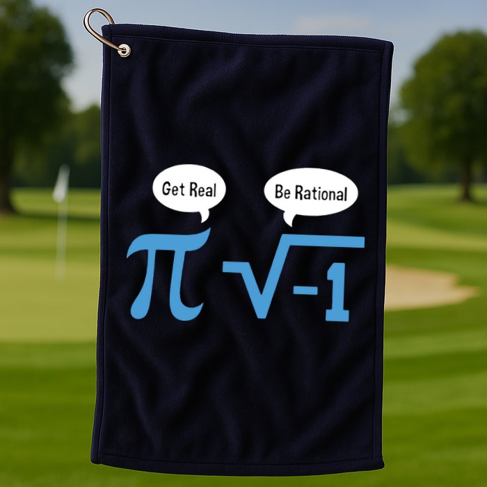 Funny Get Real Be Rational Shirt Pi Math Teacher Geek Golf Towel
