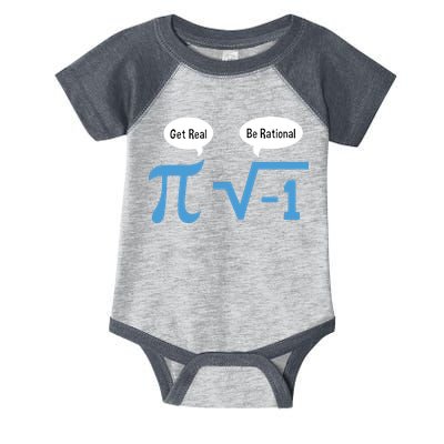 Funny Get Real Be Rational Shirt Pi Math Teacher Geek Infant Baby Jersey Bodysuit
