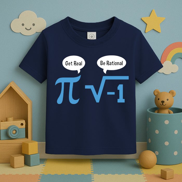Funny Get Real Be Rational Shirt Pi Math Teacher Geek Toddler T-Shirt