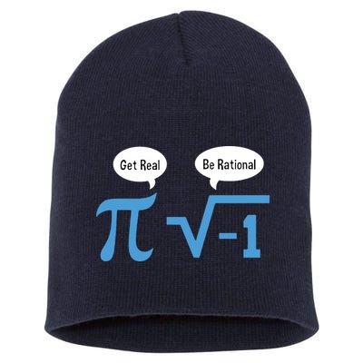 Funny Get Real Be Rational Shirt Pi Math Teacher Geek Short Acrylic Beanie