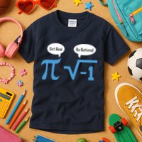 Funny Get Real Be Rational Shirt Pi Math Teacher Geek Kids T-Shirt