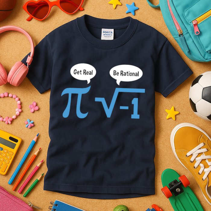 Funny Get Real Be Rational Shirt Pi Math Teacher Geek Kids T-Shirt