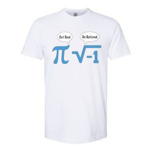 Funny Get Real Be Rational Shirt Pi Math Teacher Geek Softstyle CVC T-Shirt