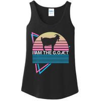 Funny Goat Retro Greatest Of All Time I Am The G.O.A.T Ladies Essential Tank