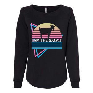 Funny Goat Retro Greatest Of All Time I Am The G.O.A.T Womens California Wash Sweatshirt