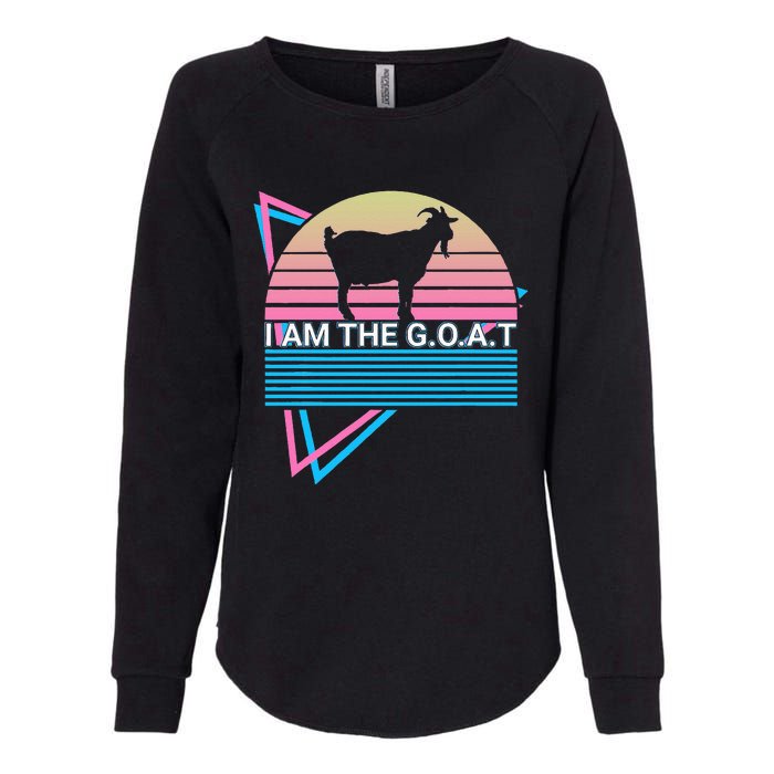 Funny Goat Retro Greatest Of All Time I Am The G.O.A.T Womens California Wash Sweatshirt