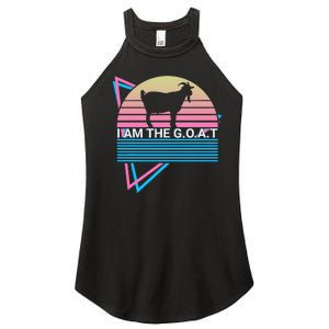 Funny Goat Retro Greatest Of All Time I Am The G.O.A.T Women's Perfect Tri Rocker Tank